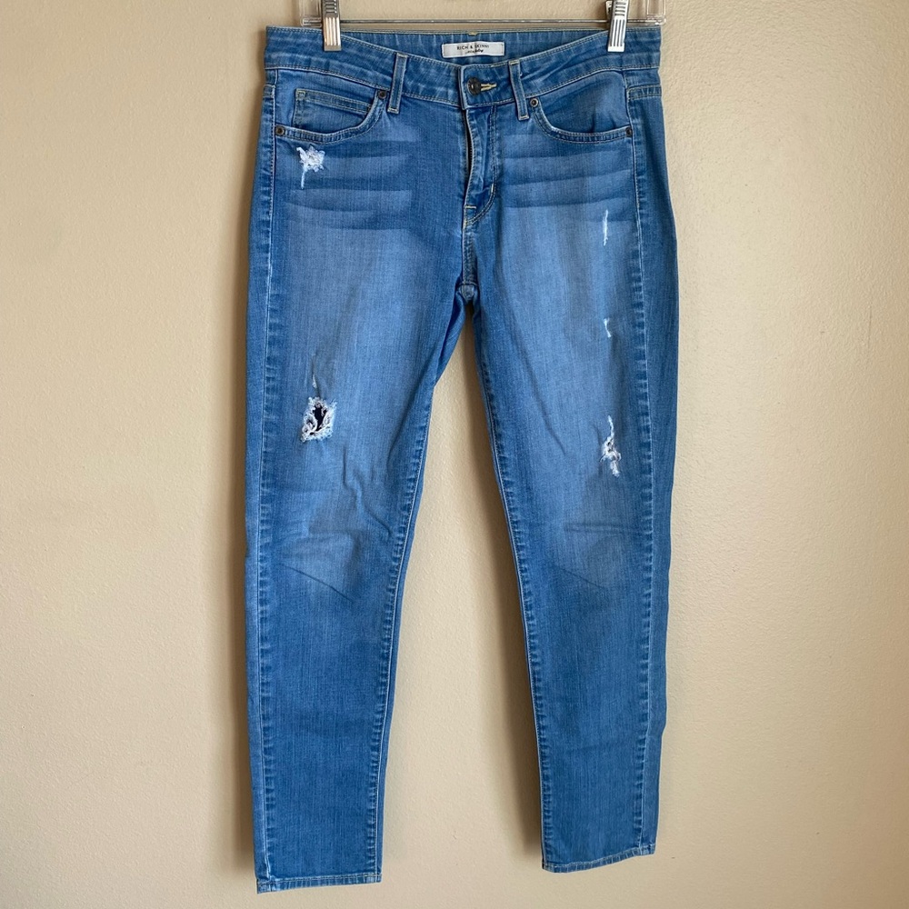 Rich & Skinny Lightly Distressed Skinny Jeans